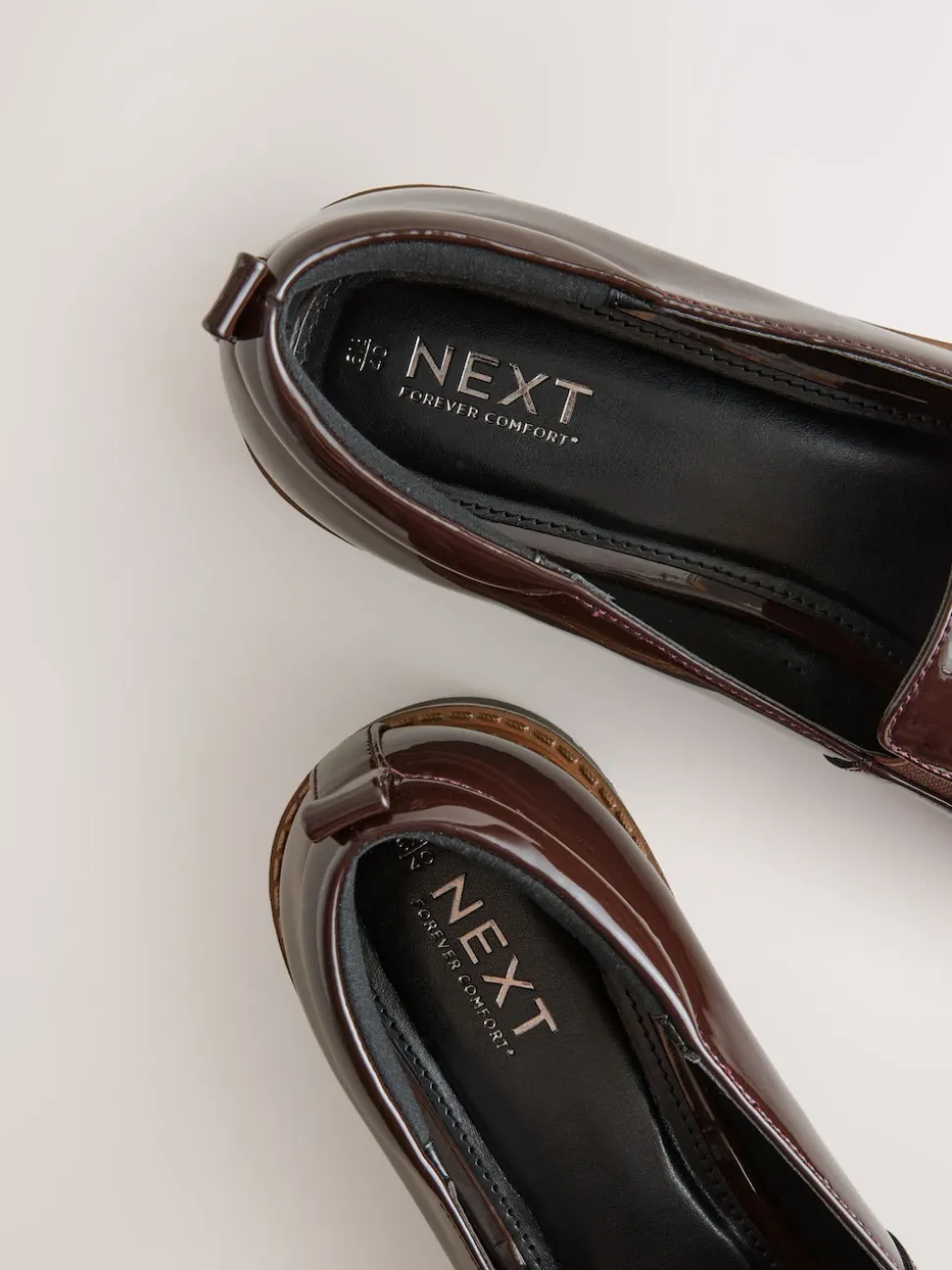 Marron verni - Mocassins Forever Comfort® à enfiler propres à semelle épaisse