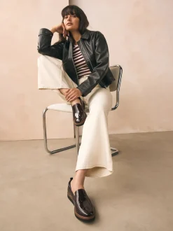 Marron verni - Mocassins Forever Comfort® à enfiler propres à semelle épaisse