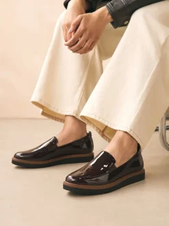 Marron verni - Mocassins Forever Comfort® à enfiler propres à semelle épaisse