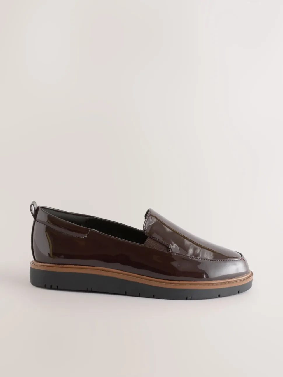 Marron verni - Mocassins Forever Comfort® à enfiler propres à semelle épaisse