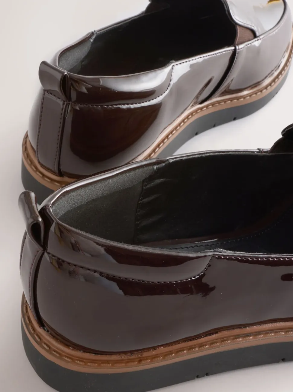 Marron verni - Mocassins Forever Comfort® à enfiler propres à semelle épaisse