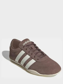 Marron/blanc - Baskets adidas Grand Court Lo