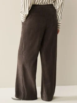 Marron/kaki - Lot de 2 Pantalons Jambe large en Velours côtelé doux