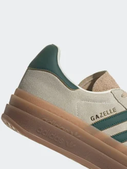 Marron/Vert - Baskets adidas Originals Gazelle Bold W