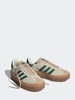 Marron/Vert - Baskets adidas Originals Gazelle Bold W