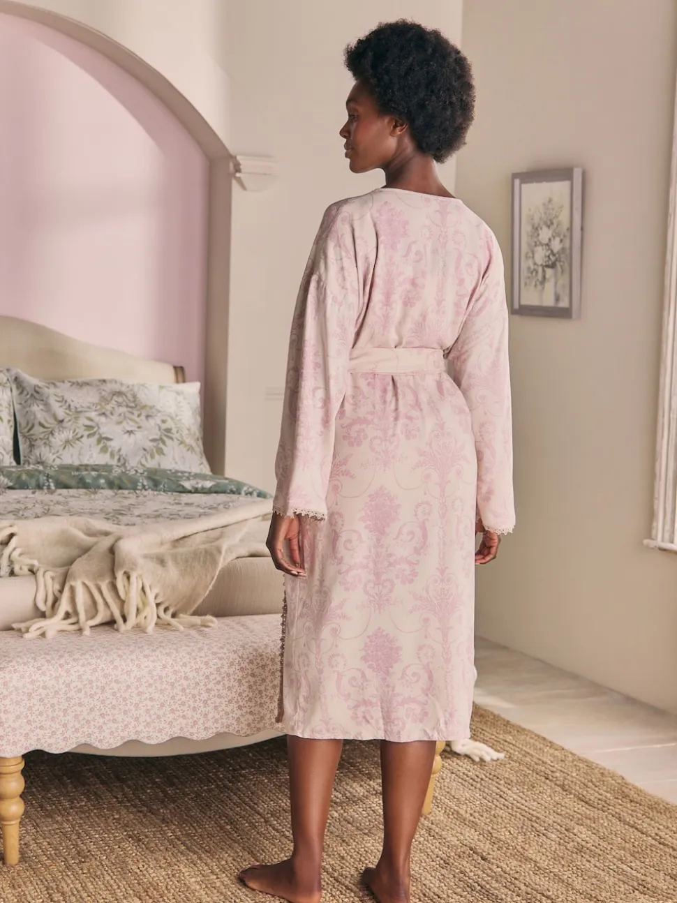 mauve - Peignoir Laura Ashley Josette