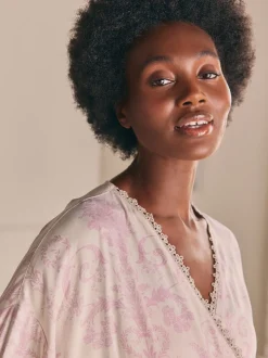 mauve - Peignoir Laura Ashley Josette