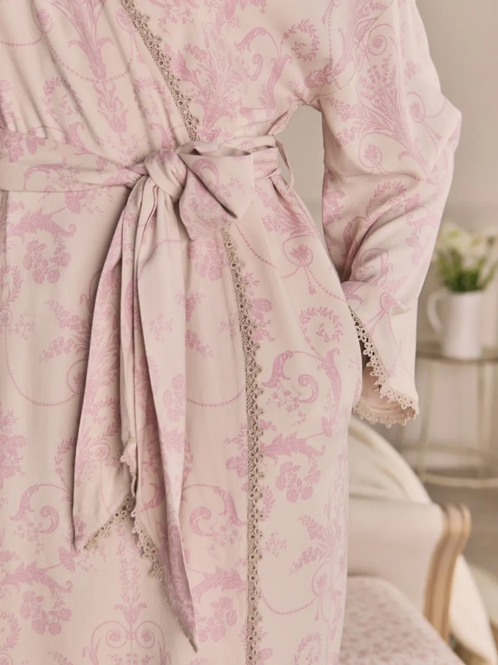 mauve - Peignoir Laura Ashley Josette