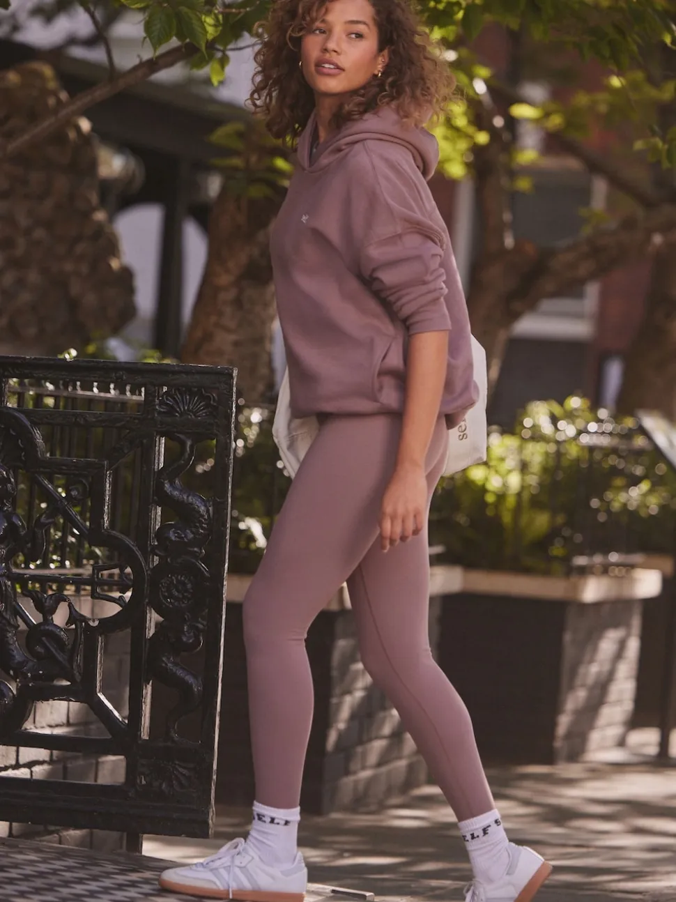 mauve - soi-même. Legging taille haute