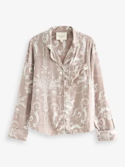 Mauve rose - Pyjama Laura Ashley Josette boutonné
