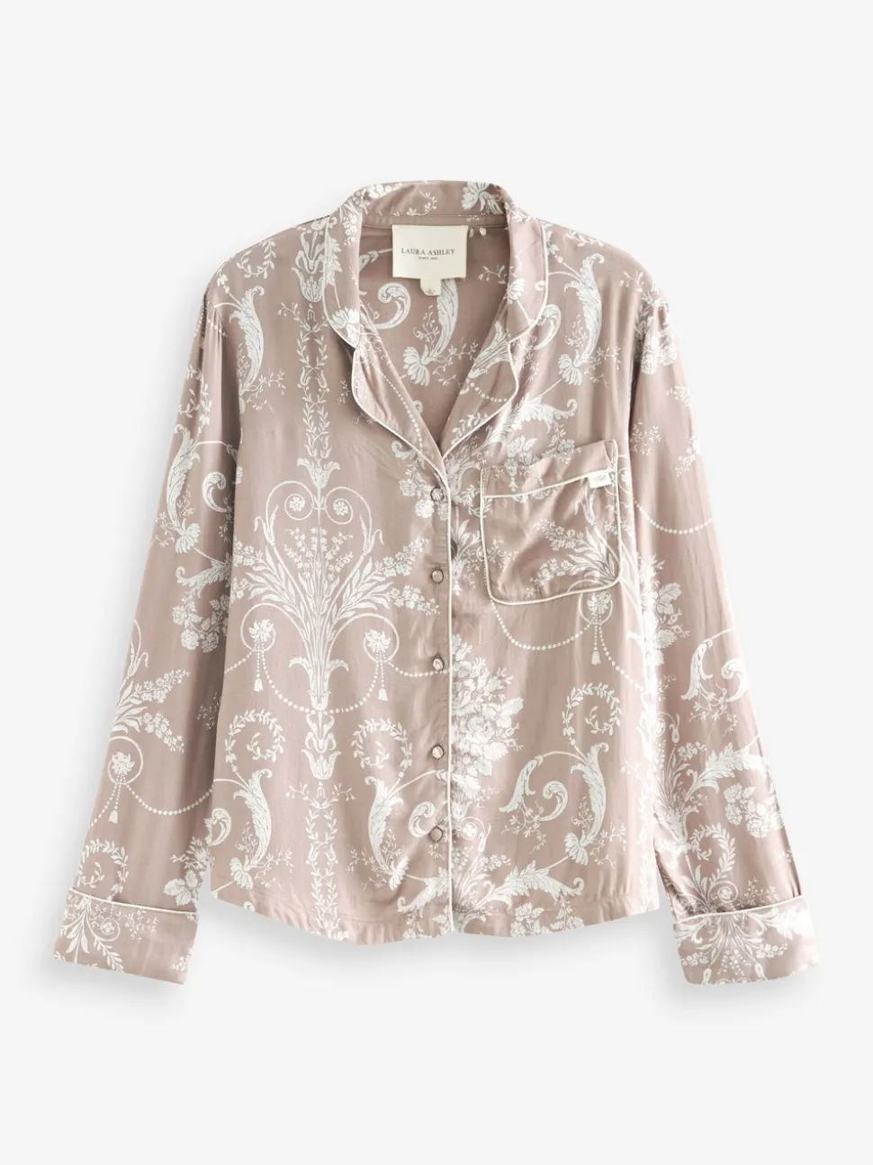 Mauve rose - Pyjama Laura Ashley Josette boutonné