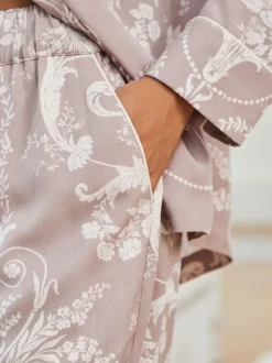 Mauve rose - Pyjama Laura Ashley Josette boutonné
