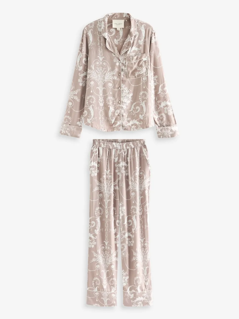 Mauve rose - Pyjama Laura Ashley Josette boutonné