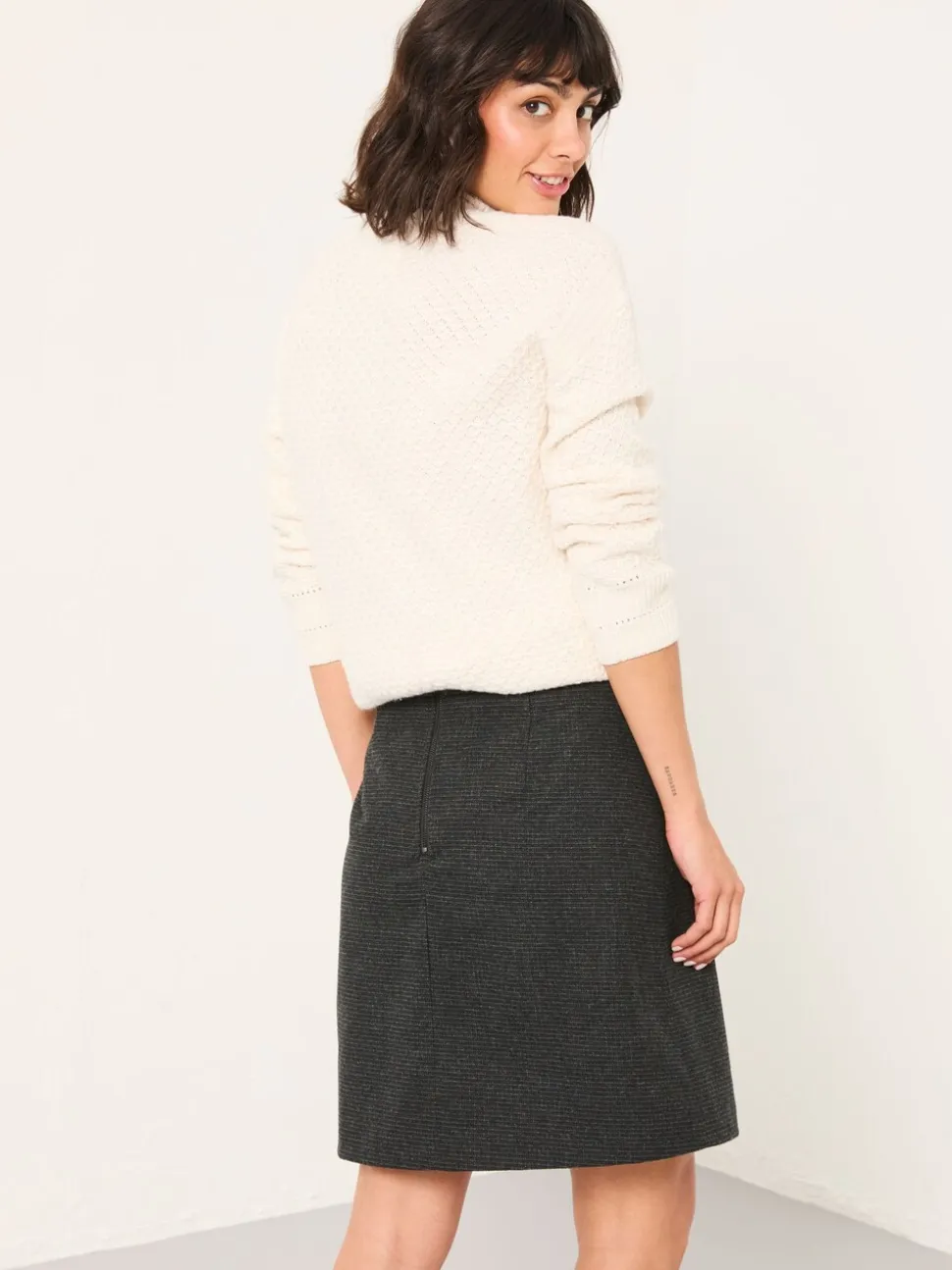 Mini-jupe FatFace en tweed