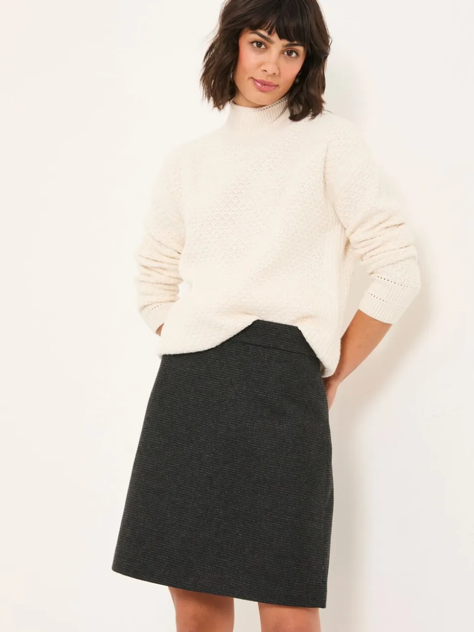 Mini-jupe FatFace en tweed