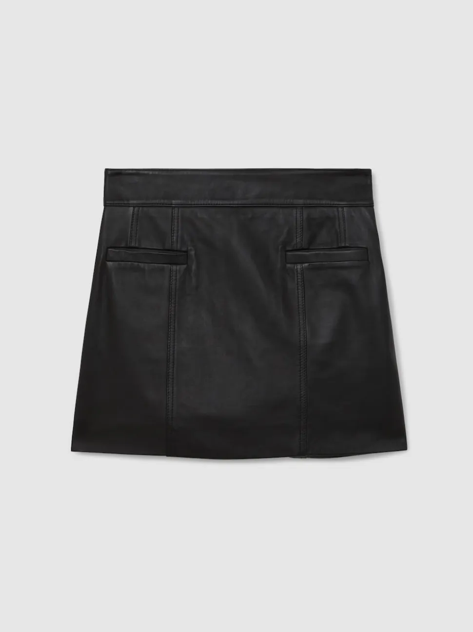 Minijupe Reiss Seema avec poche passepoilée en cuir