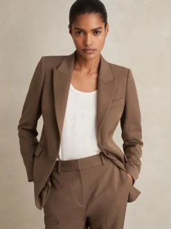 Mink neutre - Blazer de costume droit ajusté Reiss Gabie