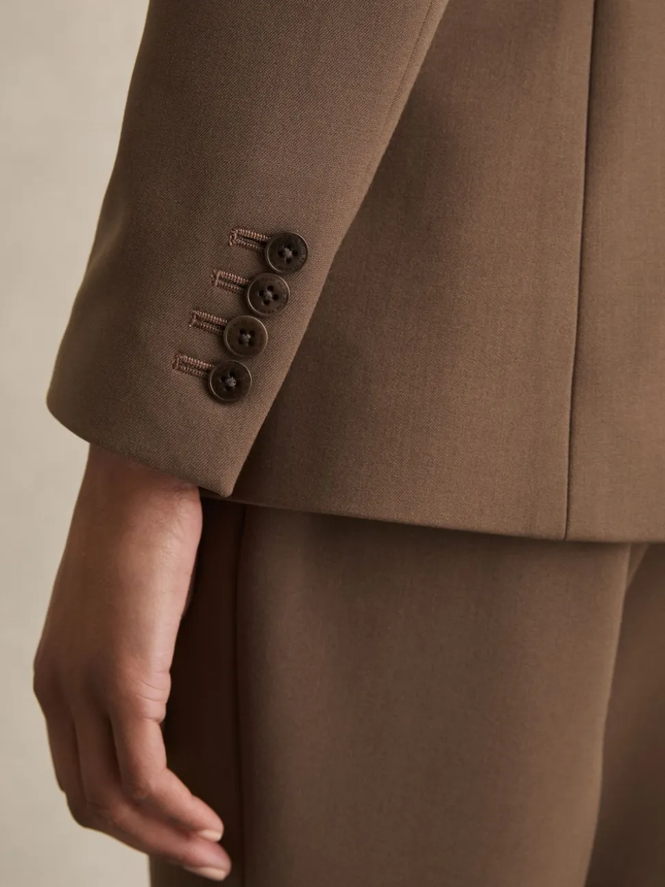 Mink neutre - Blazer de costume droit ajusté Reiss Gabie