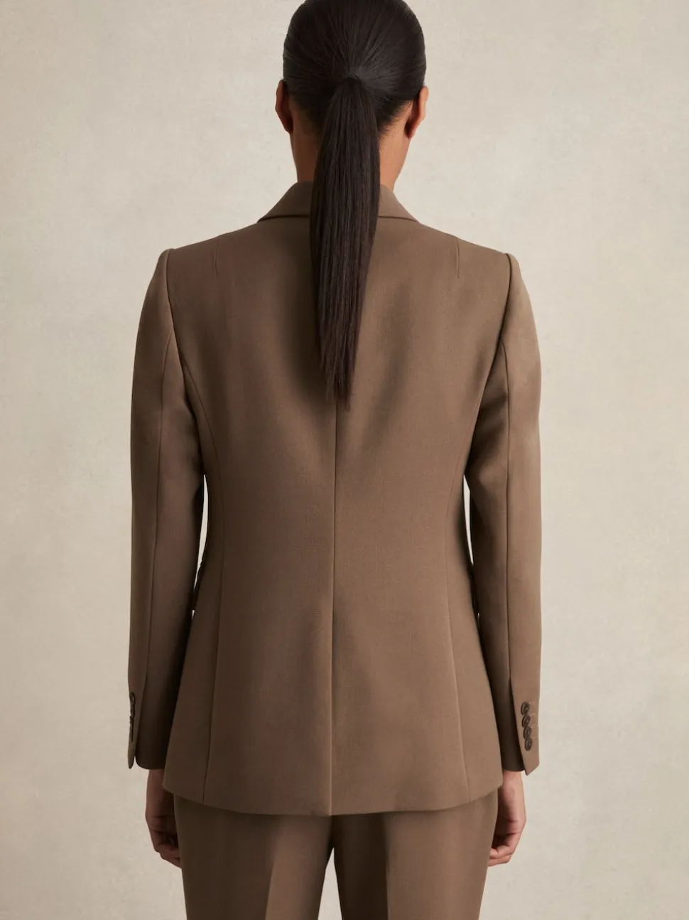 Mink neutre - Blazer de costume droit ajusté Reiss Gabie