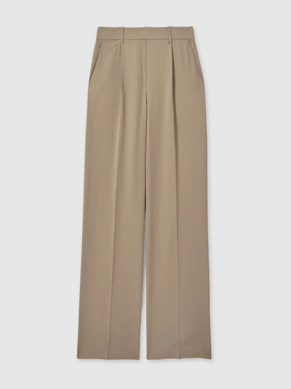 Mink neutre - Reiss Pantalon en sergé Eden à taille élastiquée Ample