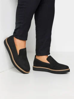 Mocassins à enfiler en faux daim Yours Curve en taille EEE extra large