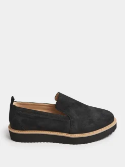 Mocassins à enfiler en faux daim Yours Curve en taille EEE extra large
