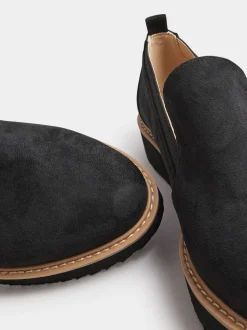 Mocassins à enfiler en faux daim Yours Curve en taille EEE extra large