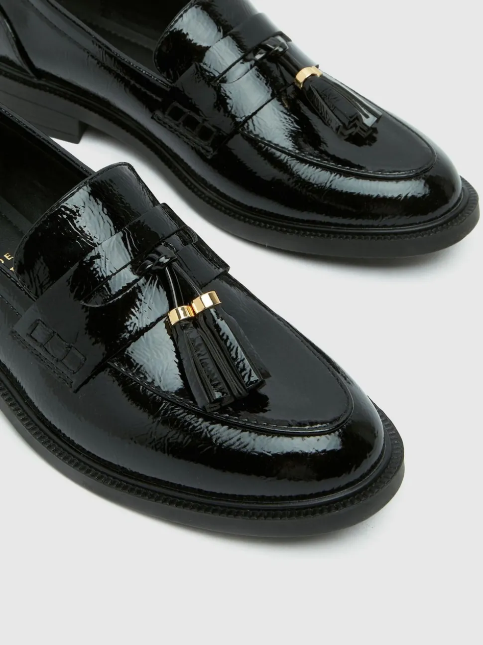 Mocassins à pampilles Schuh Layne vernies coupe large