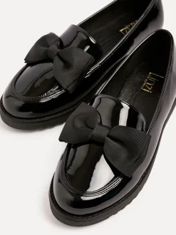 Mocassins Linzi Violetta classiques à enfiler coupe large avec nœud en tissu