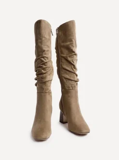 Mocha - Bottes hautes Linzi Alpine froncées