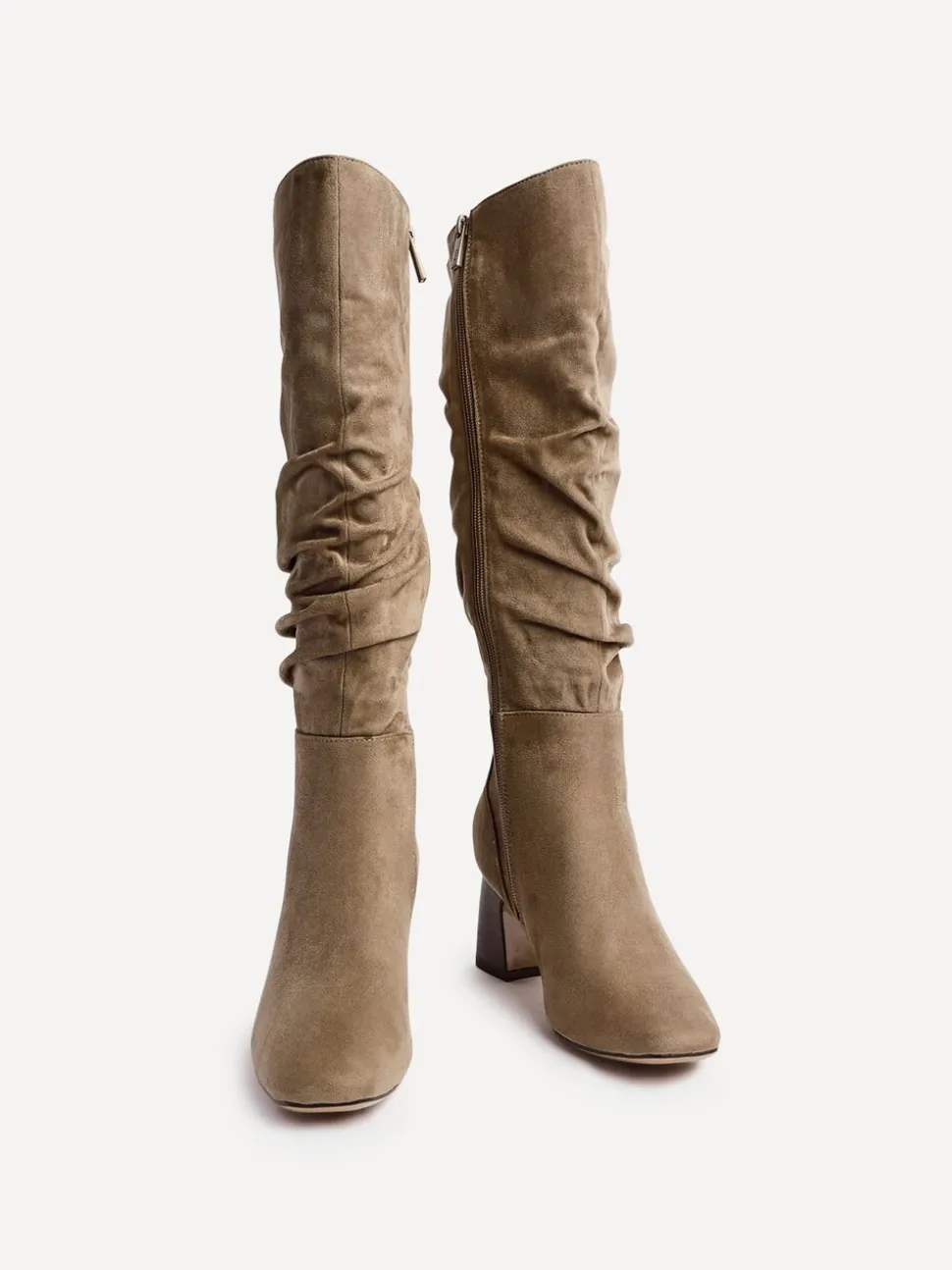 Mocha - Bottes hautes Linzi Alpine froncées