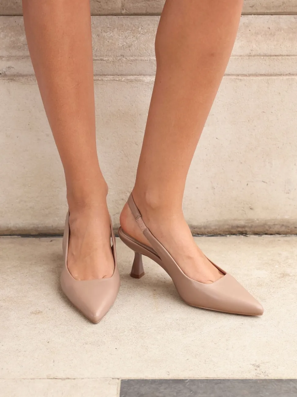 Mocha - Linzi Presley Stiletto Pointed Escarpins et talons