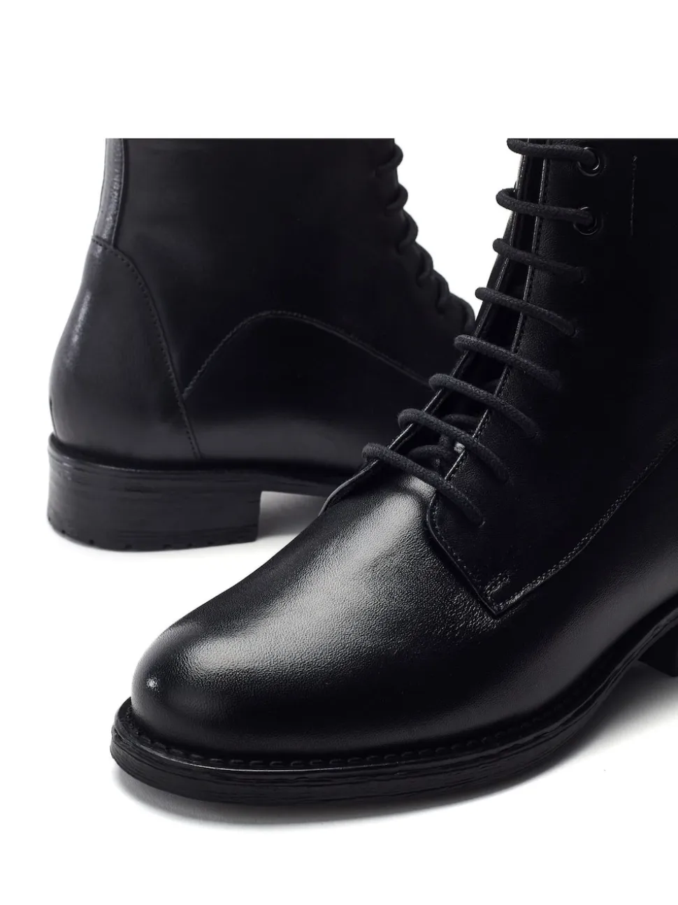 Moda in Pelle bottes à lacets en cuir MbyModa Otami