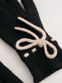 monochrome - Lot 3gants en maille D Bows 1