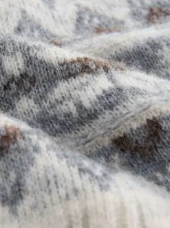 Motif Fair Isle Écru - Pull de Noël assorti pour la famille