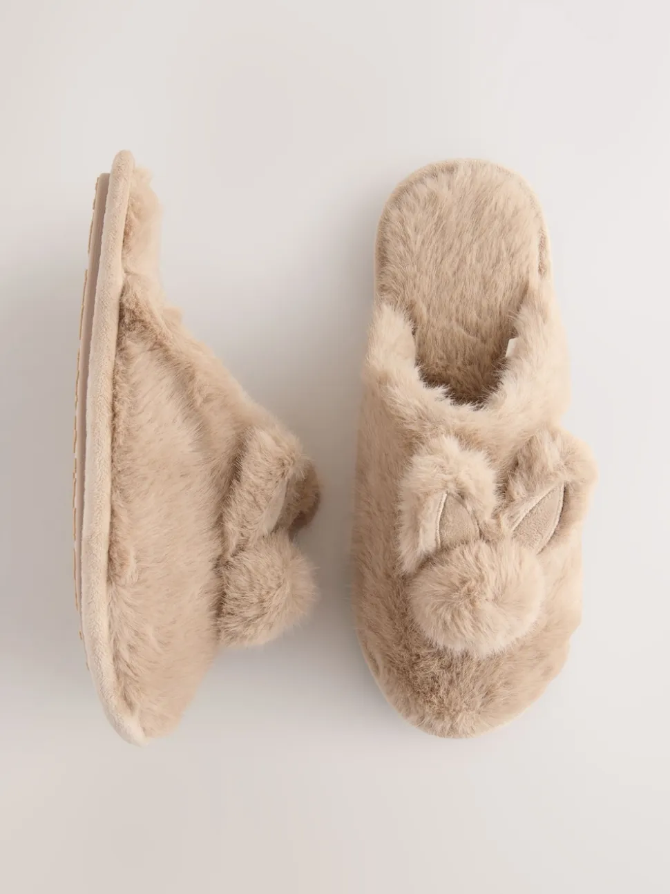 Motif lapin neutre - Chaussons Mule