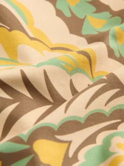 Motif paisley noir/vert - Bas de bikini Imprimé