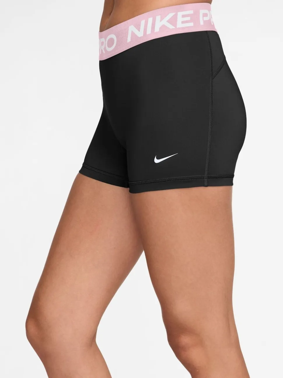mousse Noir/Rose - Short motard Nike Pro Mid-Rise 3po