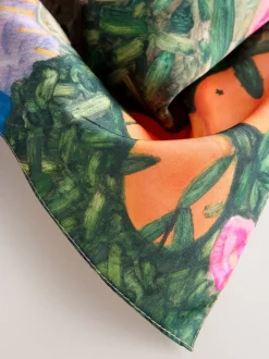 Multi Rose Fleuri - Écharpe carrée légère Benjamin Mac Converse Artist Collaboration