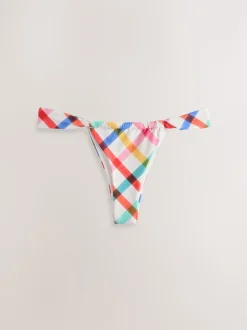 Multicolore/Blanc à Carreaux vifs - Bas de bikini