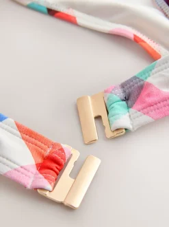 Multicolore/Blanc à Carreaux vifs - Haut de bikini non rembourré avec armatures