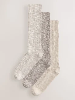 neutre - Lot de 3 paires de chaussettes en coton souple