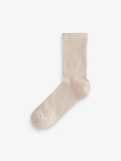 neutre - Lot de 4 paires de socquettes en maille côtelée