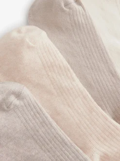 neutre - Lot de 4 paires de socquettes en maille côtelée