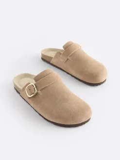 neutre - sabots en cuir avec semelle plantaire