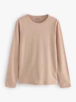 neutre - T-shirt à manches longues de cou d'équipage