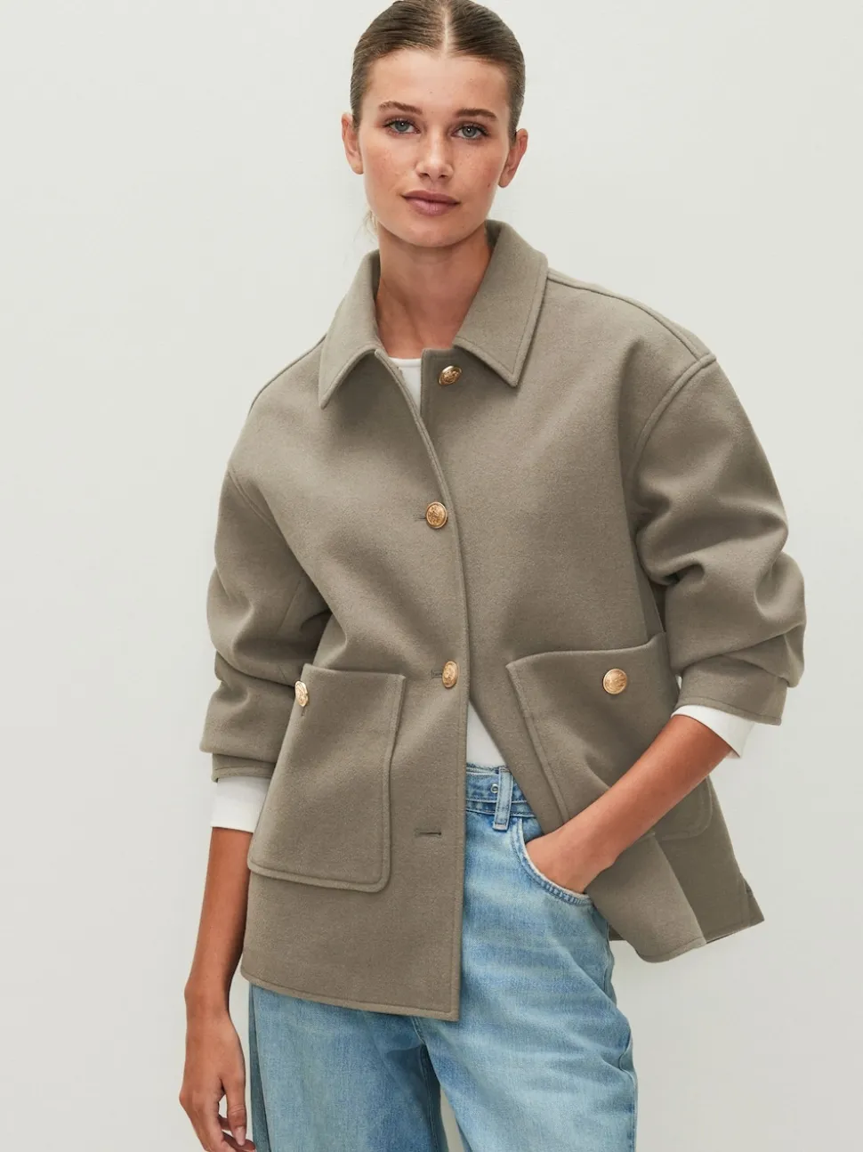 neutre - Veste brossée à col