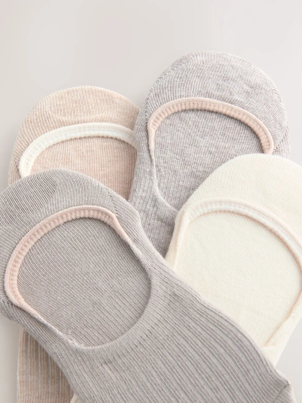 Neutre côtelé - Paquet de chaussettes invisibles 4