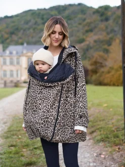 Neutre imprimé léopard - Imperméable de Grossesse et de portage Seraphine 3-en-1