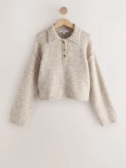 Neutre neutre - Pull polo à manches longues Boucle
